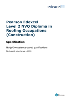 Pearson Edexcel Level 2 NVQ Diploma in Roofing Occupations (Construction)